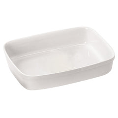Zodiac Ceramic White Rectangular Roaster 9.5x6"