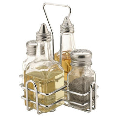 Zodiac 4 Piece Oil, Vinegar & Cruet Set w/ Stand