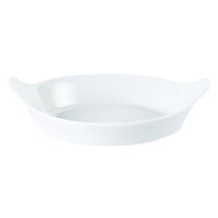 Porcelite Porcelain White Round Eared Dish 7" (Pack of 6)