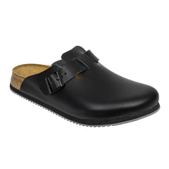 Birkenstock Super Grip Professional Boston Black Leather Clogs