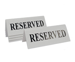Mileta Reserved Table Tent Notice (Pack of 5)