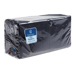 Swantex Black 2 Ply Cocktail Napkins 25cm (Pack of 2000)