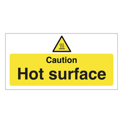 Mileta Caution Hot Surface Safety Notice Sign