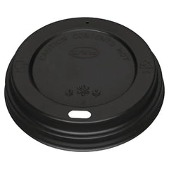 Fiesta Compostable Recyclable Black Polystyrene Coffee Cup Lid 12/16oz (Pack of 1000)