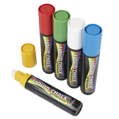 Beaumont Coloured Chisel Tip Chalk Pen 15mm (Pack of 5)