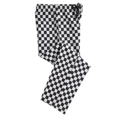 Dennys Printed Black Checkered Unisex Chef Trousers