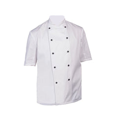 Dennys ADC Short Sleeve Chefs Jacket w/ Removable Studs