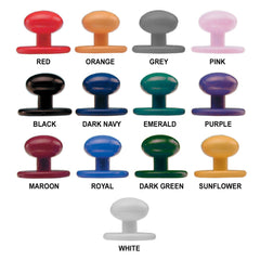 Dennys Coloured Stud Buttons (Pack of 12)