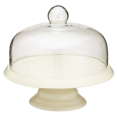 KitchenCraft Ceramic Cake Stand w/ Glass Dome 29cm