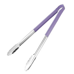 Hygiplas Colour Coded Purple Serving Tongs 40.5cm