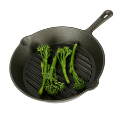 KitchenCraft Deluxe Cast Iron Round Ribbed Grill Pan 9.5"