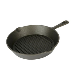 KitchenCraft Deluxe Cast Iron Round Ribbed Grill Pan 9.5"