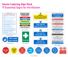 Mileta Senior Catering Sign Pack - 17 Notices