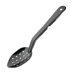 Vogue Black Polycarbonate Perforated Serving Spoon 11"
