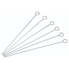 KitchenCraft Stainless Steel Flat Sided Skewers 300mm (Pack of 12)