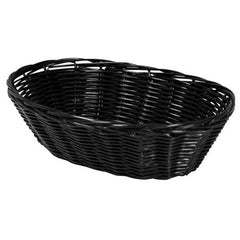 Zodiac Black Polyrattan Oval Basket 9"