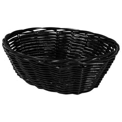 Zodiac Black Polyrattan Oval Basket 7"
