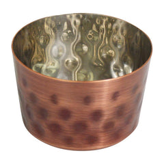 Zodiac Stainless Steel Antique Copper Hammered Presentation Cup 8x5cm