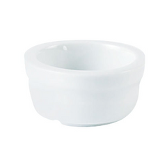 Porcelite Classic White Butter Pat 1oz (Pack of 12)