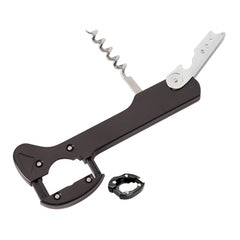 Beaumont Black Waiters Friend Bottle Opener, Corkscrew & Foil Cutter