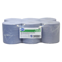 PRO Blue 2 Ply Centrefeed Roll 19cmx150m (Pack of 6)