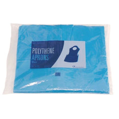 Polyco Disposable Blue Polythene Bib Apron (Pack of 100)