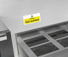 Mileta Caution Hot Surface Safety Notice Sign