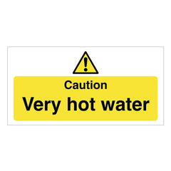 Mileta Caution Very Hot Water Safety Notice Sign