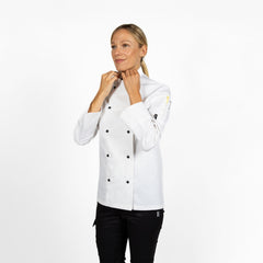 Dennys Long Sleeve Chefs Jacket with Removable Studs