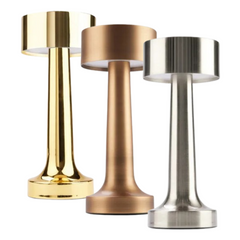 DPS Geo Stainless Steel Touch Control Table Lamp 21cm