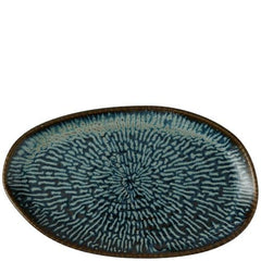 Churchill Envisage Cascade Sapphire Blue Organic Oblong Platter 22x13cm (Pack of 6)
