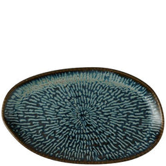 Churchill Envisage Cascade Sapphire Blue Organic Oblong Platter 26x15cm (Pack of 6)