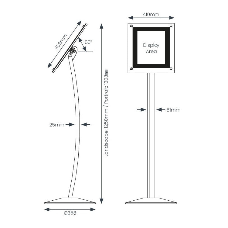 Mileta Black Illuminated Hi-Light Menu Stand A3 – Allsop & Pitts ...