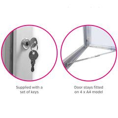 Mileta Illuminated Key Lock Display Case A4-A2