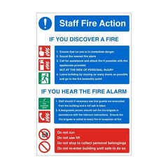 Mileta Employee/Staff Fire Action Safety Sign