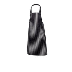 Genware Navy Striped Butchers Bib Apron