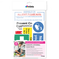 Mileta Senior Catering Sign Pack - 17 Notices