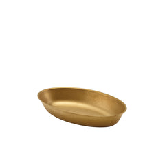 GenWare Gold Vintage Steel Oval Dish 17.5x11cm (Pack of 6)