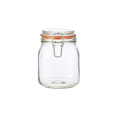 GenWare Glass Clip Terrine Jar 1Ltr (Pack of 6)