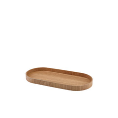 GenWare Oval Light Wood Veneer Tray 35x16.5cm