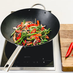 MasterClass Professional Carbon Steel Non-Stick Wok 14"